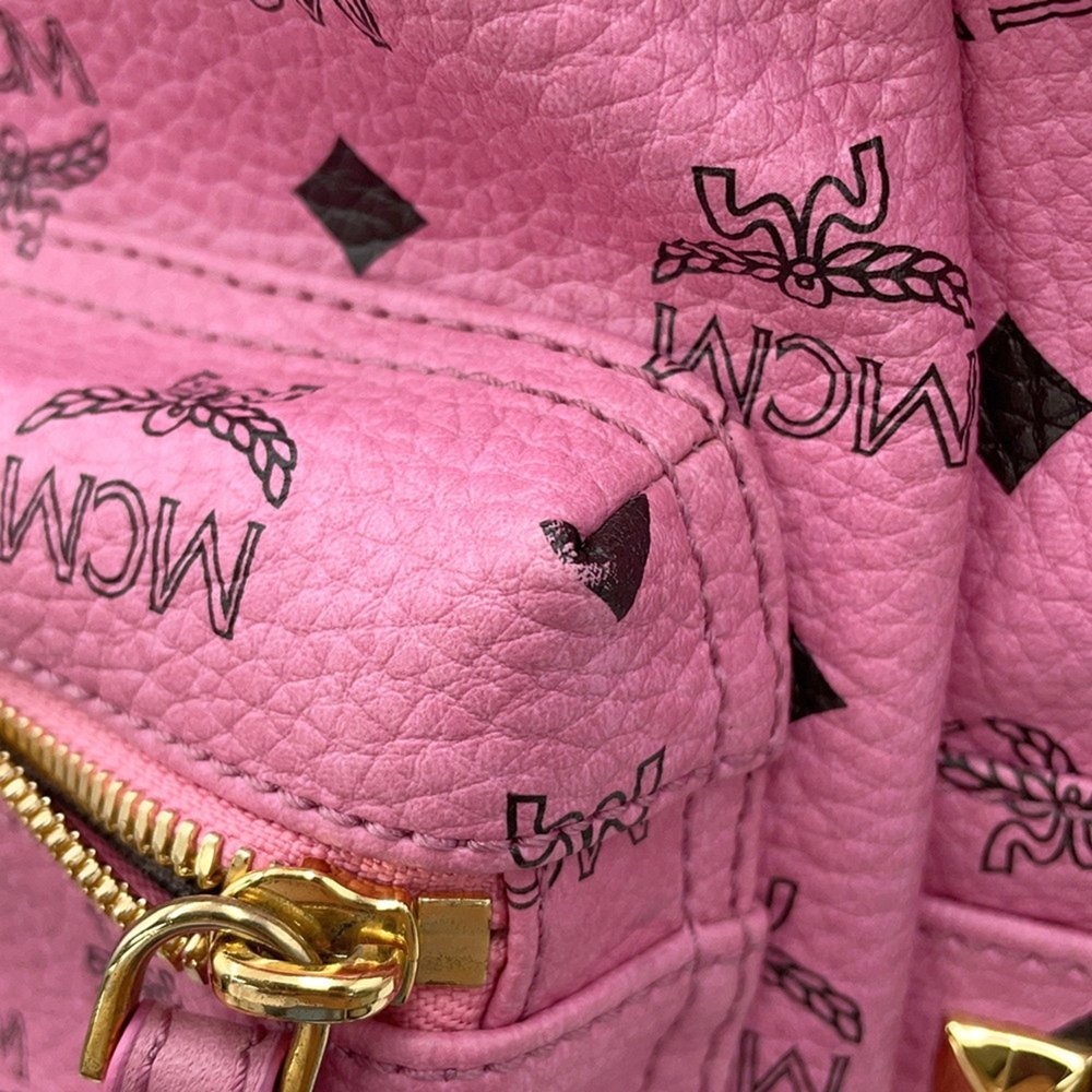 MCM Pink Leather Backpack - Picture 6 of 15